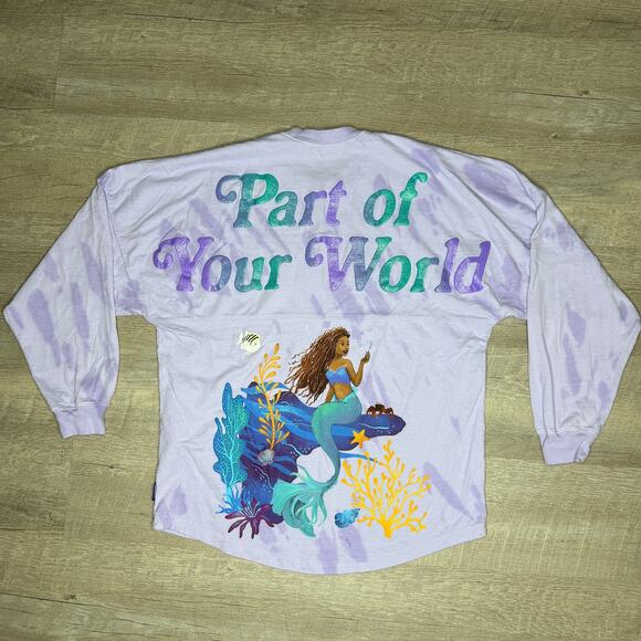 DISNEY Parks Ariel Spirit Jersey Part of Your World Live Action Tie Dye Small - Picture 13 of 13